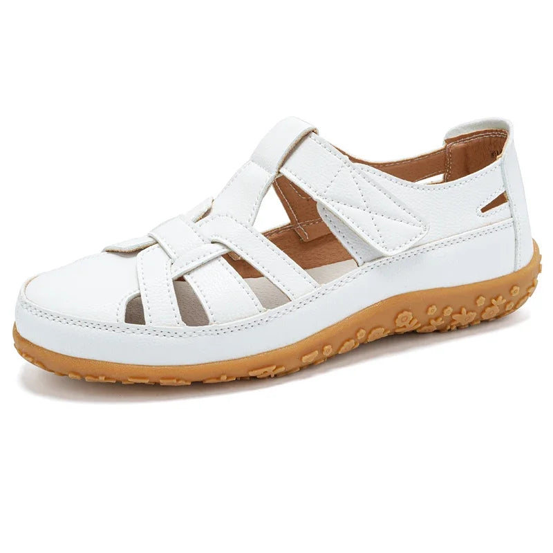 New Summer Loafers Women Sandals Ladies Sandals Comfortable Flats Walking Sandals Covered Toe Beach Shoes Woman Footwear Shoes