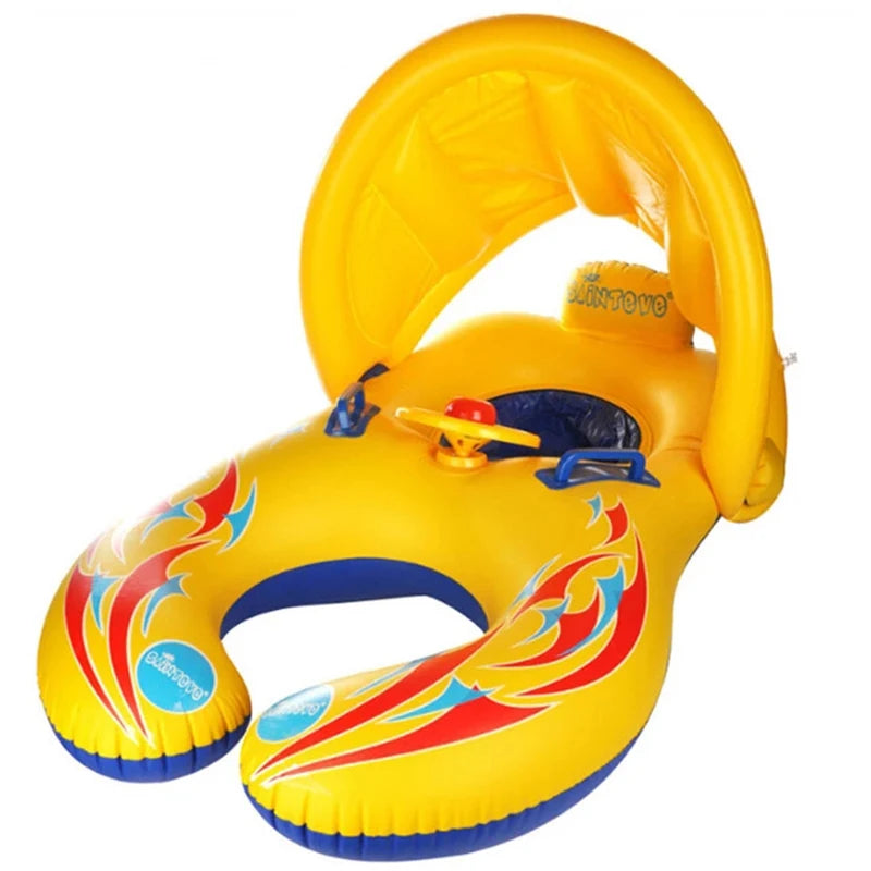 Inflatable Swimming Rings Child Kids Baby Mother Safety Swim Pool Ring Children Water Play Games Seat Float Boat Summer Trainer