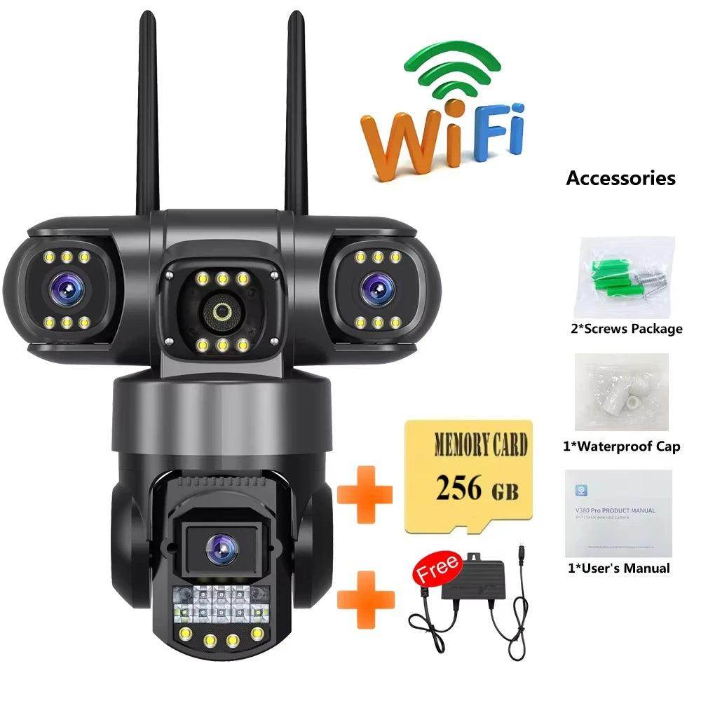 Camera PTZ 3-Lens 4G/WiFi 12MP, 10x Zoom, Color Night - P12 Hub Europe