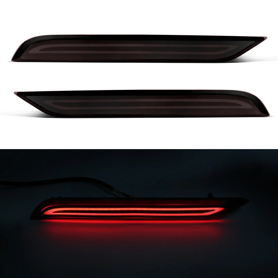 Car LED Rear Bumper Reflector Lights For Toyota Innova 2022 2023 Dynamic Turn Signal Lamp Brake Warning Lamp Accessories 12V
