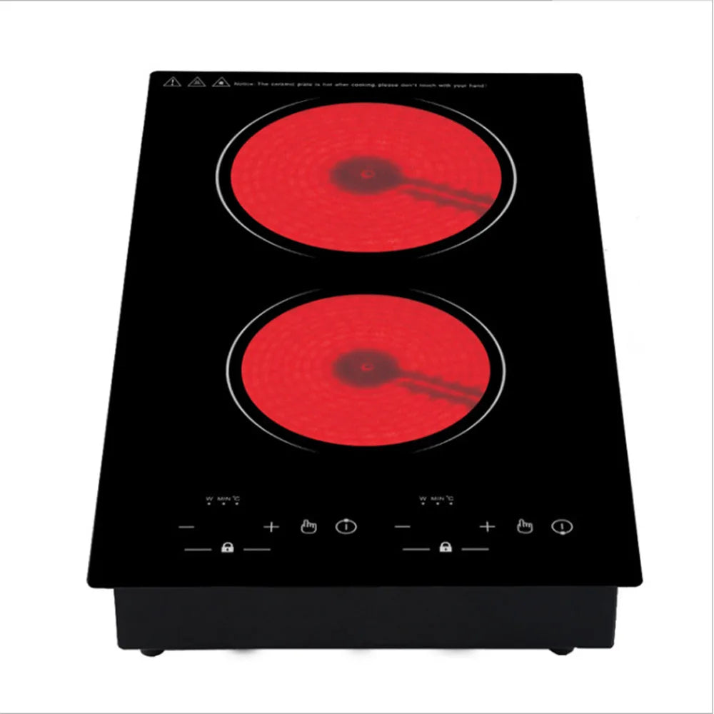 Kitchen Electric Cooker Double Ceramic Cooker Induction Cooktop Double Heating Cooker Electric Stove Vertical Cooking Stove