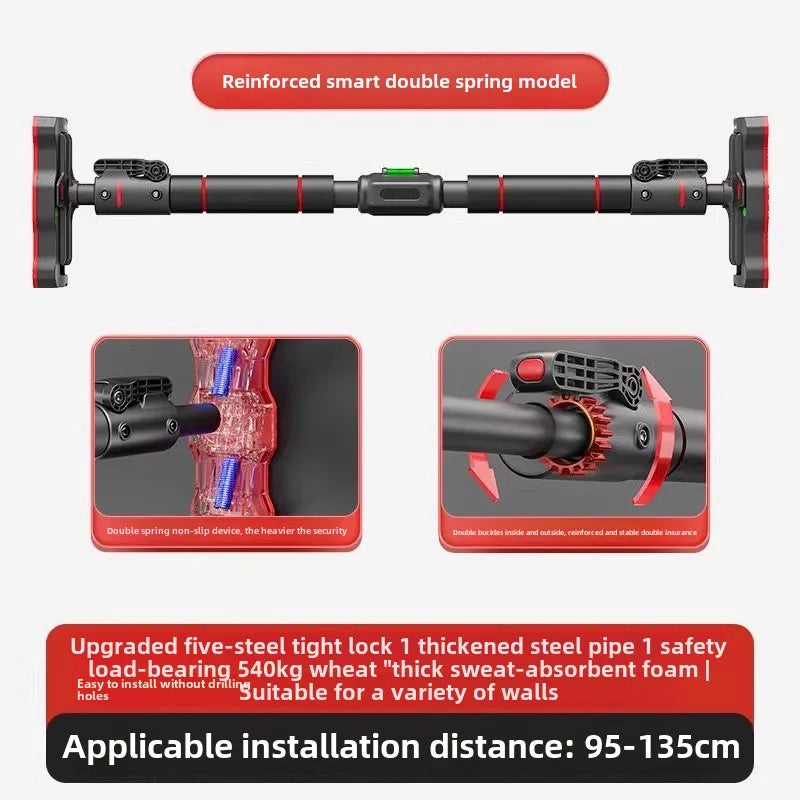Horizontal Bar Household Indoor Fitness Equipment Household Sports Non-punching Rings Single Rod Pull-up Device on The Door