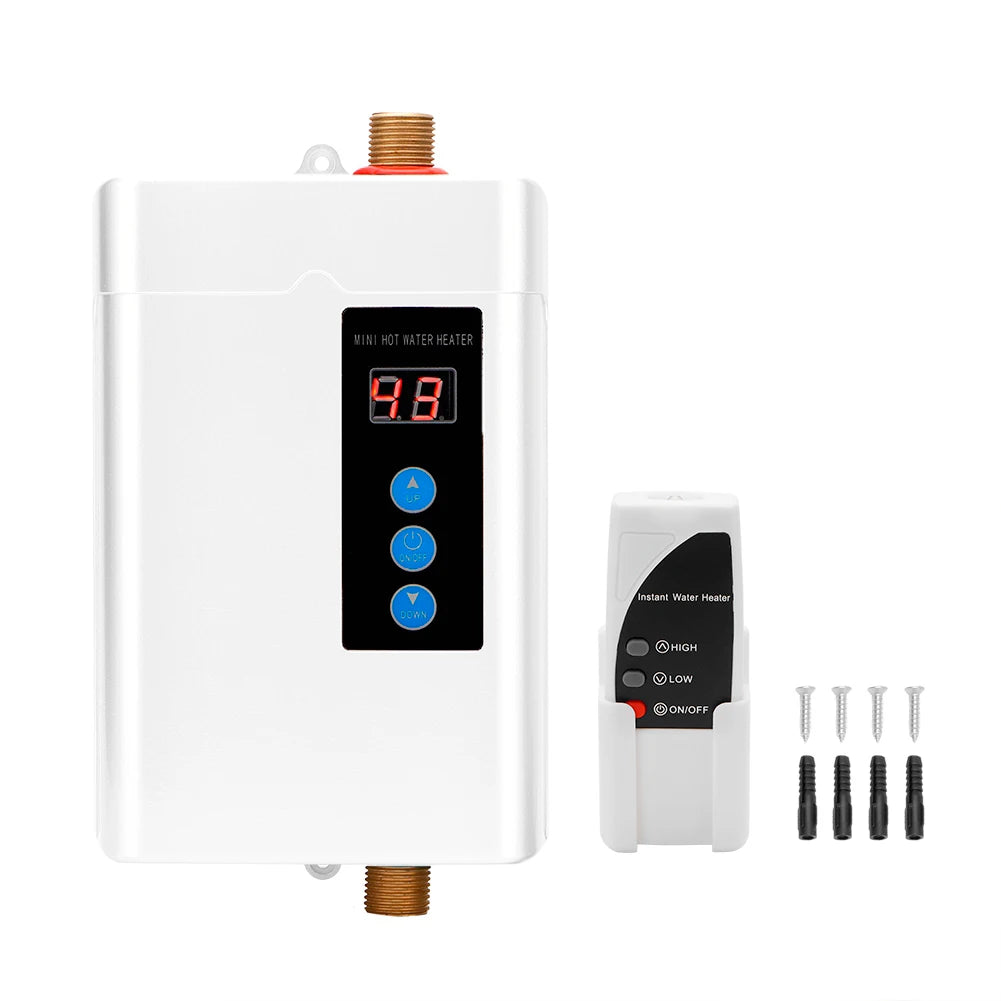 110V 220V Instant Electric Water Heater Faucet Intelligent Touch Heating Fast 3 Seconds Hot Shower with Temperature Display