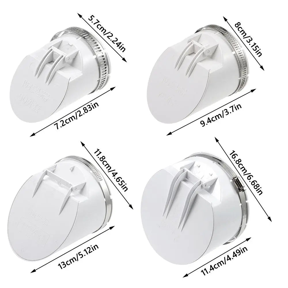 PVC Drainage Pipe Floor Drains 50-160mm White Rain Pipe Cap Anti Odor Insect-proof Roof Cover Outdoor Balcony Bathroom Accessory