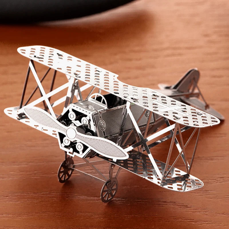 Plane 3D Metal Puzzle Model Kit DIY Laser Cut Puzzles Jigsaw Toy For Children
