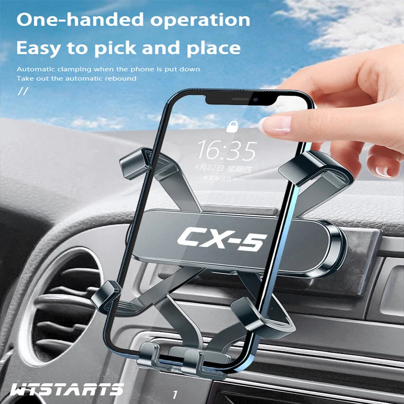 Car Phone Holder Mount Stand For Mazda CX-5 2013-2022 Adjustable GPS Navigation Mobile Phone Bracket Car Lnterior Accessories