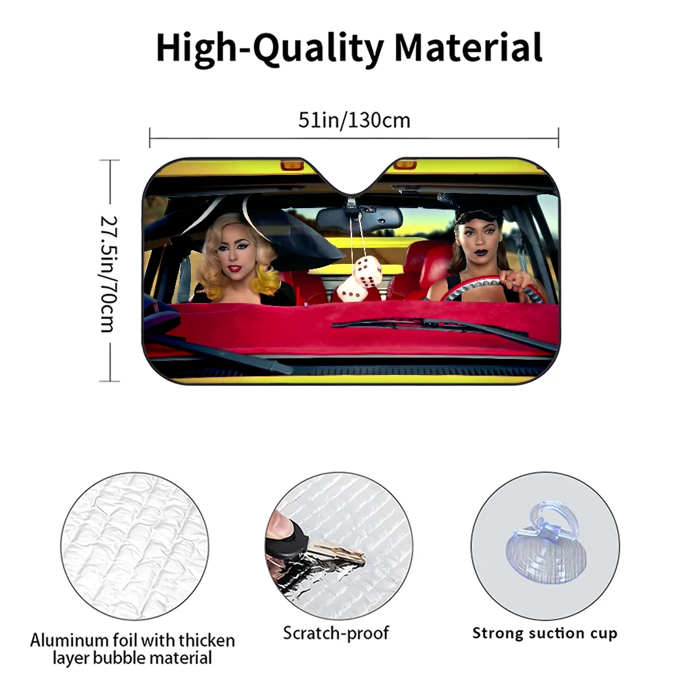 Ld ga Telephone Car SunShade Heat-insulating Aluminum Film Windshield Sunshades UV Rays Blocks Car Sun Visor Protector