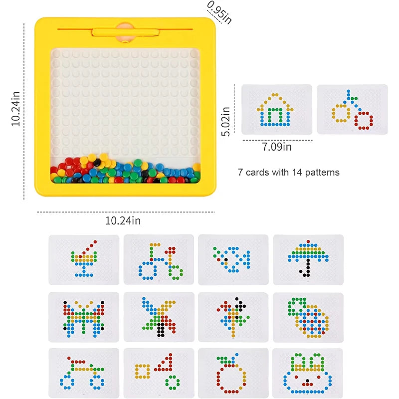 2-in-1 Magnetic Pen DIY Drawing Board For Children Montessori Preschool Education Painting Puzzle Toy Gift
