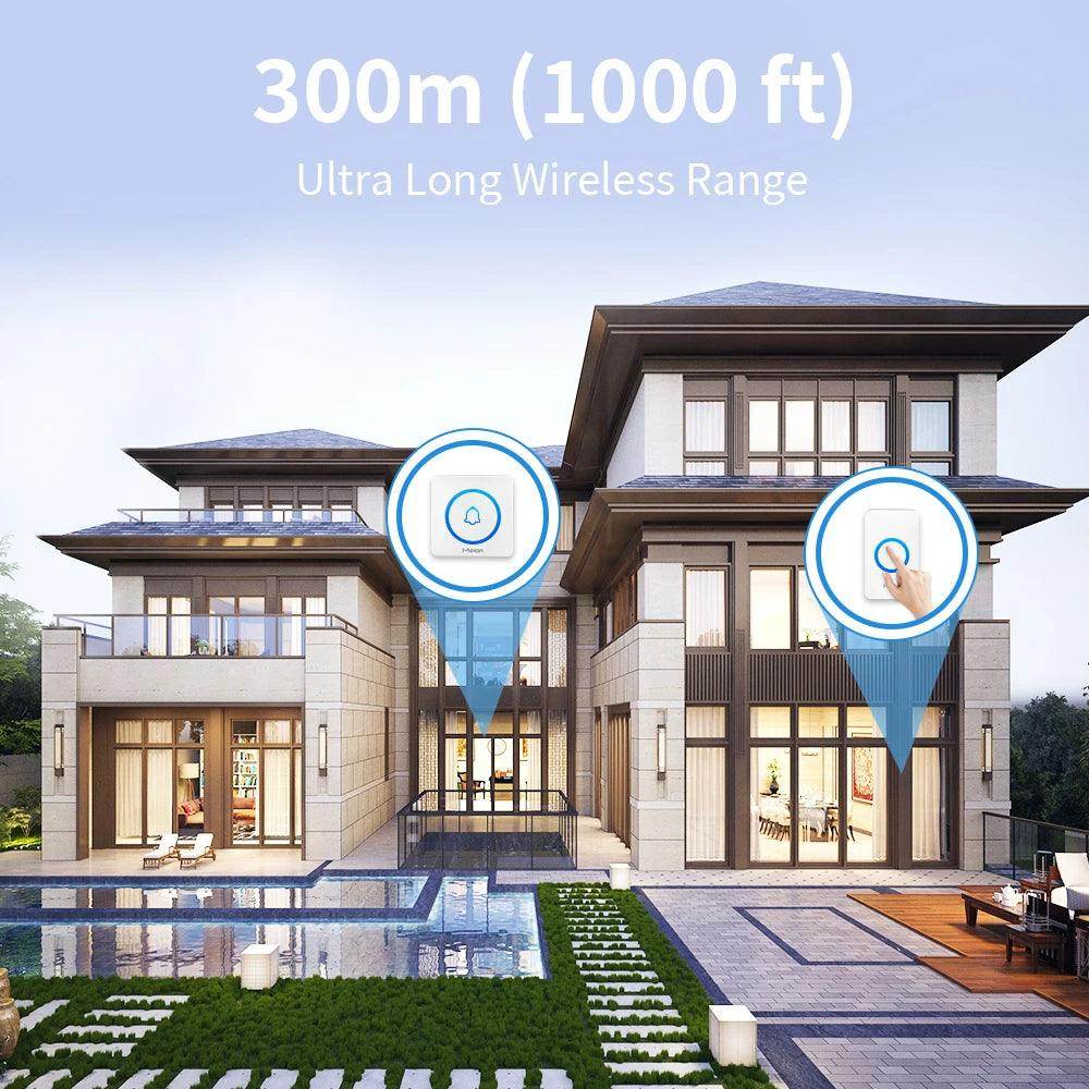 Doorbell Wireless | 60 Tunes, 1000ft, IP65, 5 Volume Levels - P12 Hub Europe