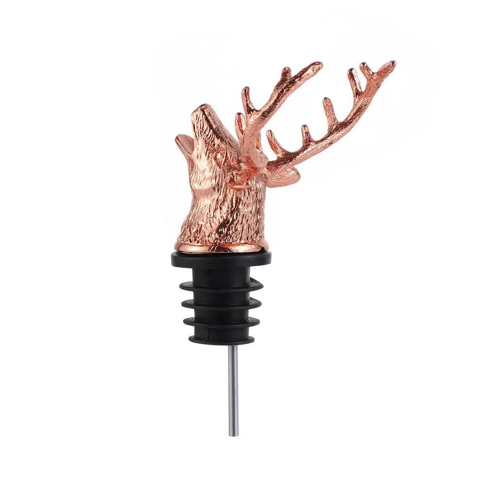 Deer Head Wine Pourer Bottle Stoppers Zinc Alloy Bar Tools Wedding Party Drinks Wine Aerators Kitchen Tool Accessories - P12 Hub Europe