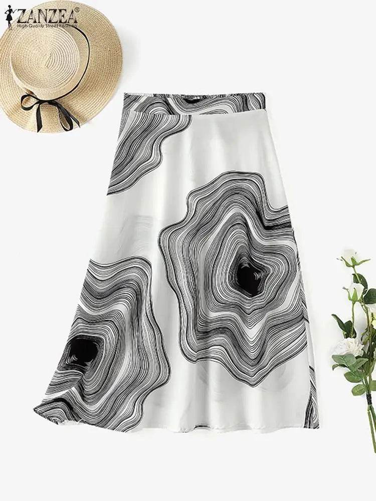 Women's Printed Midi Skirt - P12 Hub Europe