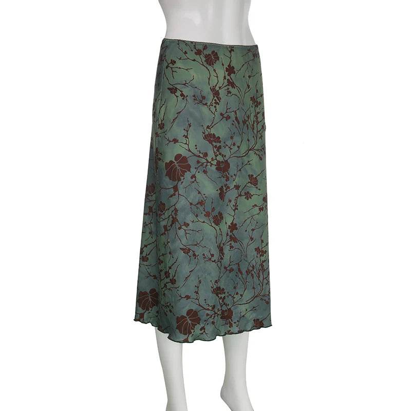Floral Print Low Rise Skirt - P12 Hub Europe