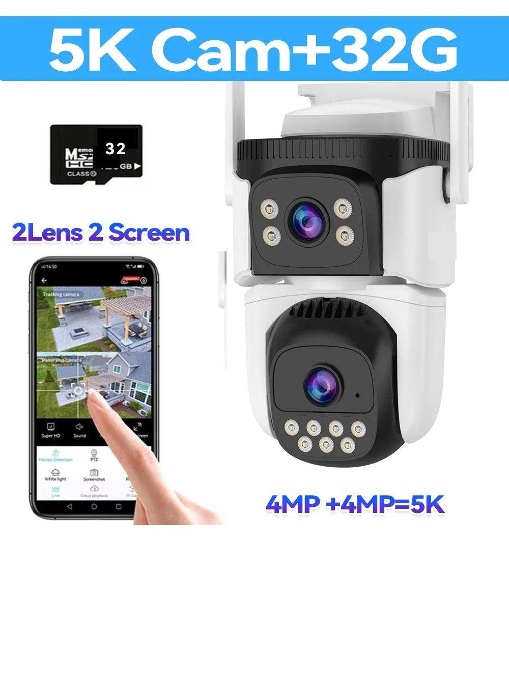 10x Zoom 4-Lens WiFi Cam 10K/20MP, Auto Track, Night - P12 Hub Europe