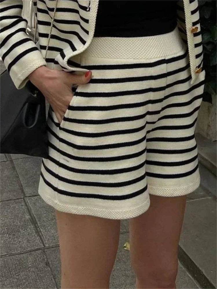 Tossy Zebra Knit Shorts Set - P12 Hub Europe