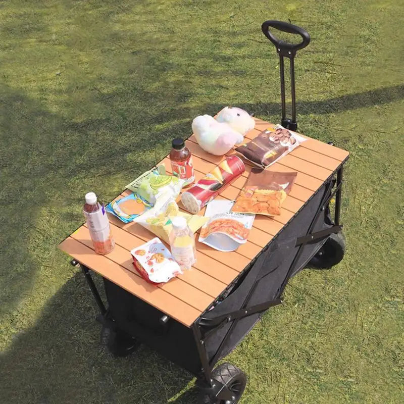 Folding Camping Trolley Table Top Garden Cart Board Folding Table Board Picnic Beach Cart Cover Board Outdoor Picnic Supplies