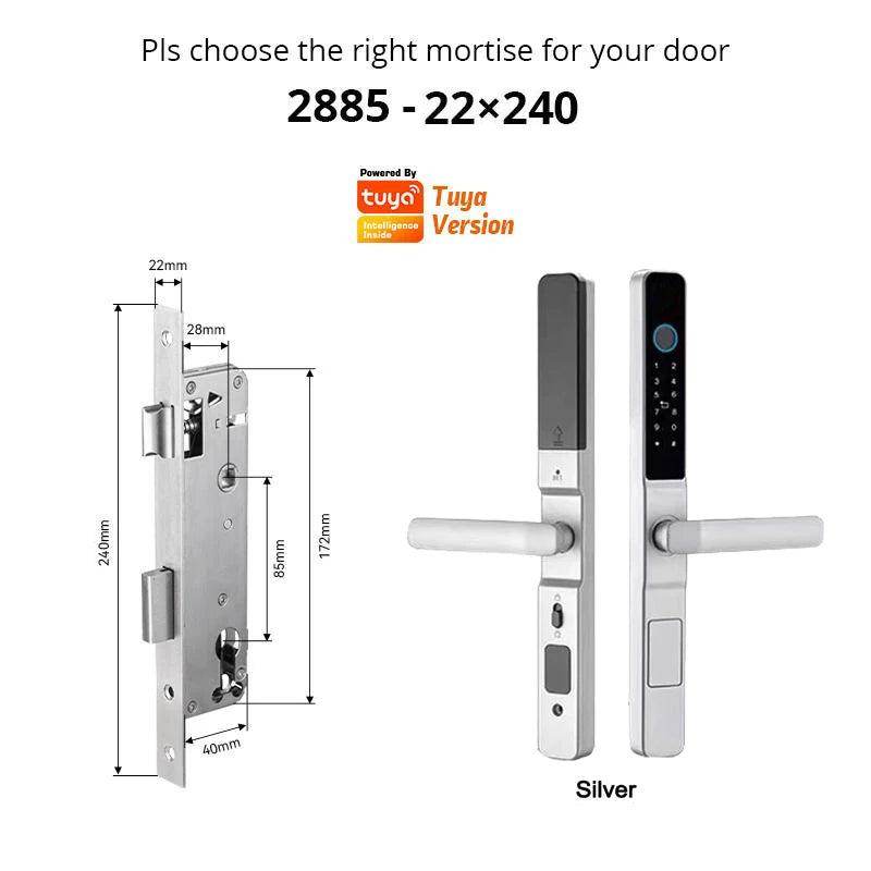 WiFi Smart Sliding Door Lock IP66, Fingerprint, Card, Code - P12 Hub Europe