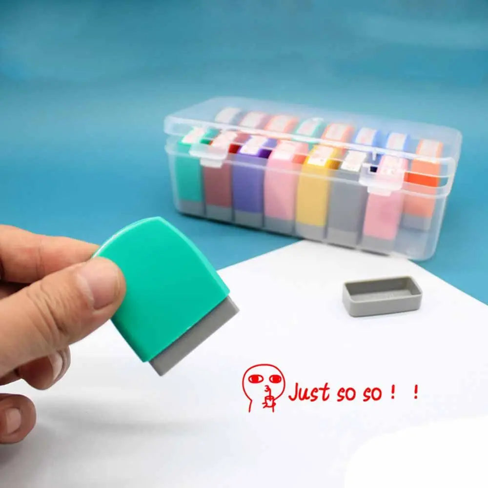 Kids Seal Photosensitive Chapter Children Toy Stamps Cartoon Stamps Reward Seal Encouragement Teaching stamp Commentary Stamp