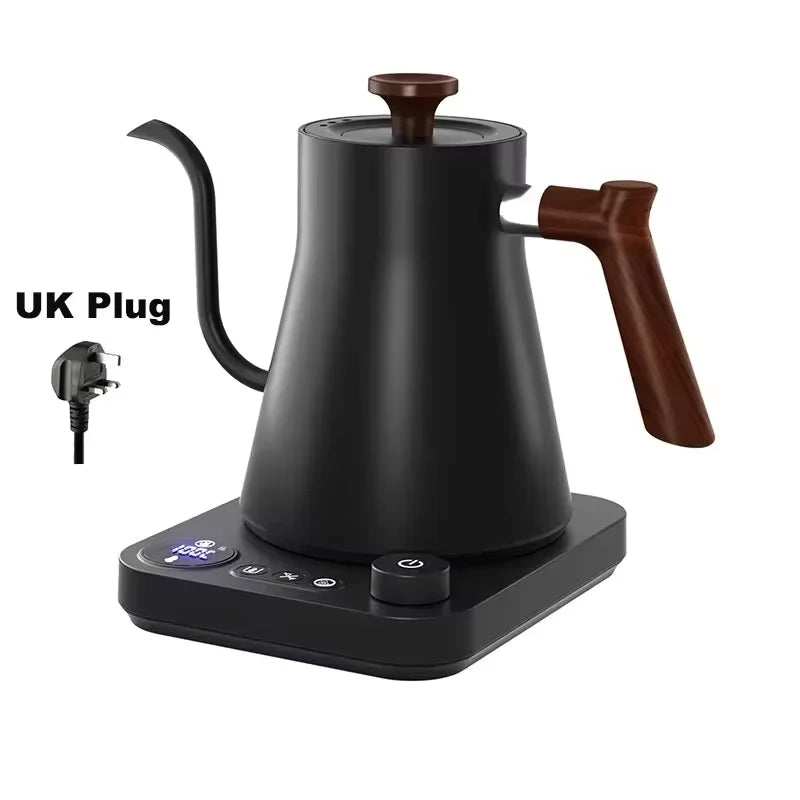 1200W Electric Hand Brewed Coffee Pot Home Electric Kettle Teapot 304 Stainless Steel Kettle Auto Power Off Kitchen Tool 900ml
