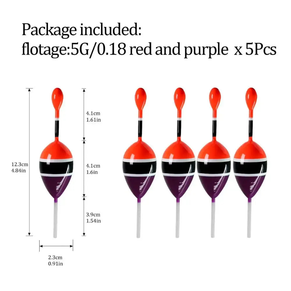 THKFISH 5pcs Fishing Floats Slip Bobber Rigs Balsa Wood Sea Fishing Float 5g 15g Buoyancy Fishing Buoys For Catfish Fishing