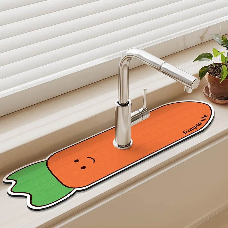 Diatomite Sink Faucet Drain Pad Absorbent Drying Mat For Kitchen Countertop Kitchen Sink Splash Mat Non-slip Table Mat - P12 Hub Europe