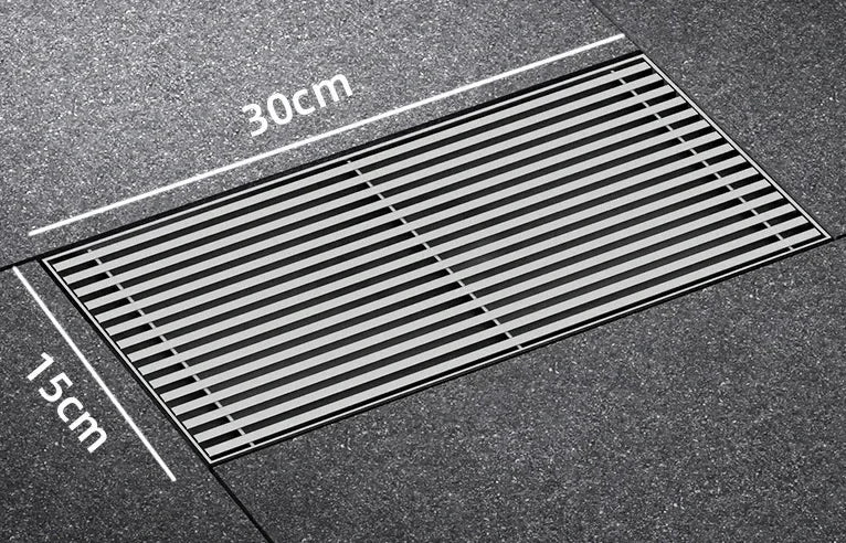 Large Floor Drain 304 Stainless Steel 12/15/20cm Square Linear Bathroom Floor Drains Outdoor Courtyard Large Diameter Drain