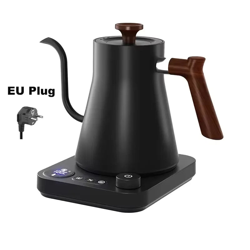 1200W Electric Hand Brewed Coffee Pot Home Electric Kettle Teapot 304 Stainless Steel Kettle Auto Power Off Kitchen Tool 900ml