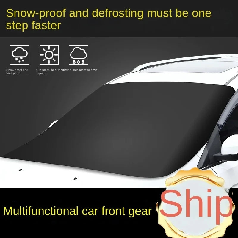 Car sun shield Magnetic car snow shield Car sun shield thickened anti-freeze and visor car cover