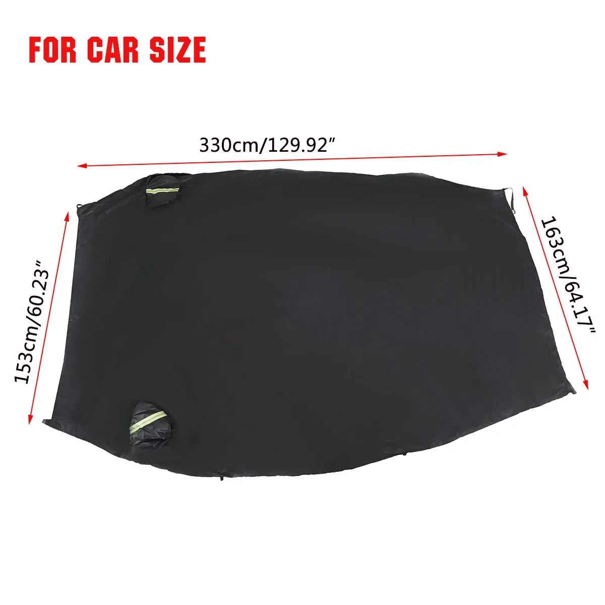 190T Waterproof Car Half Body Cover Sun Shade Sunscreen UV Snow Resistant Automobile Accessories For Car Care