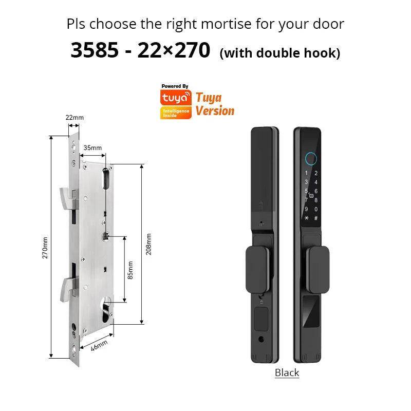 WiFi Smart Sliding Door Lock IP66, Fingerprint, Card, Code - P12 Hub Europe