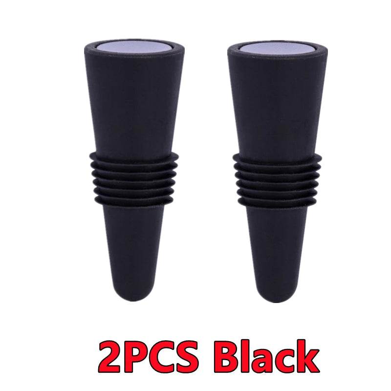 New 6/2/1PC Silicone Wine Bottle Stopper Set Whiskey Leak Proof Beer Champagne Bottle Cap Closer Wine Cork Lid Bar Accessories - P12 Hub Europe