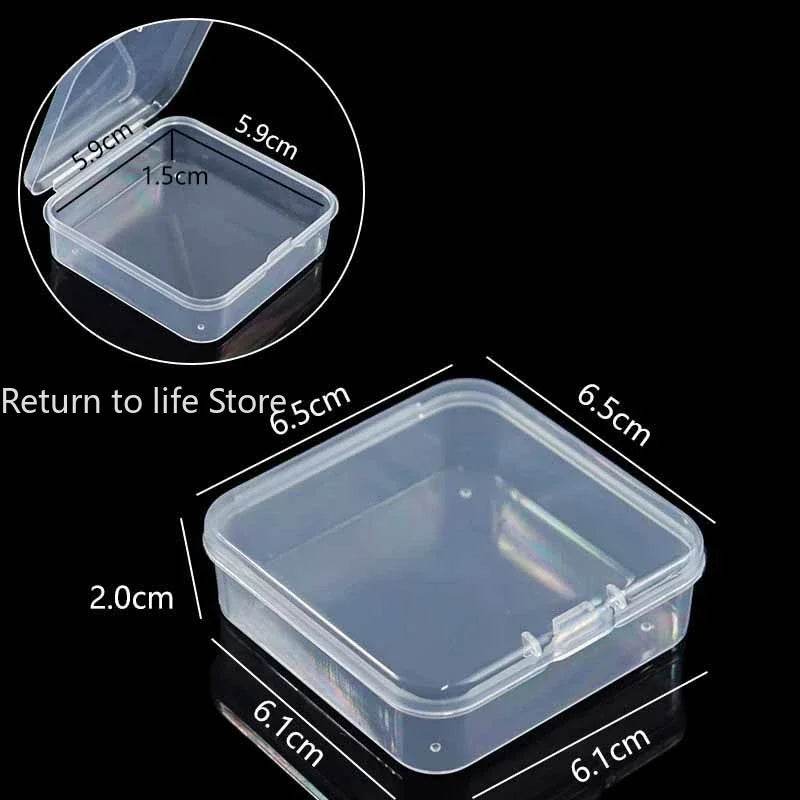 PP Storage Box Mini Transparent Plastic Case Container Square Rectangle Packaging Box for Jewellry Beads Small Items - P12 Hub Europe