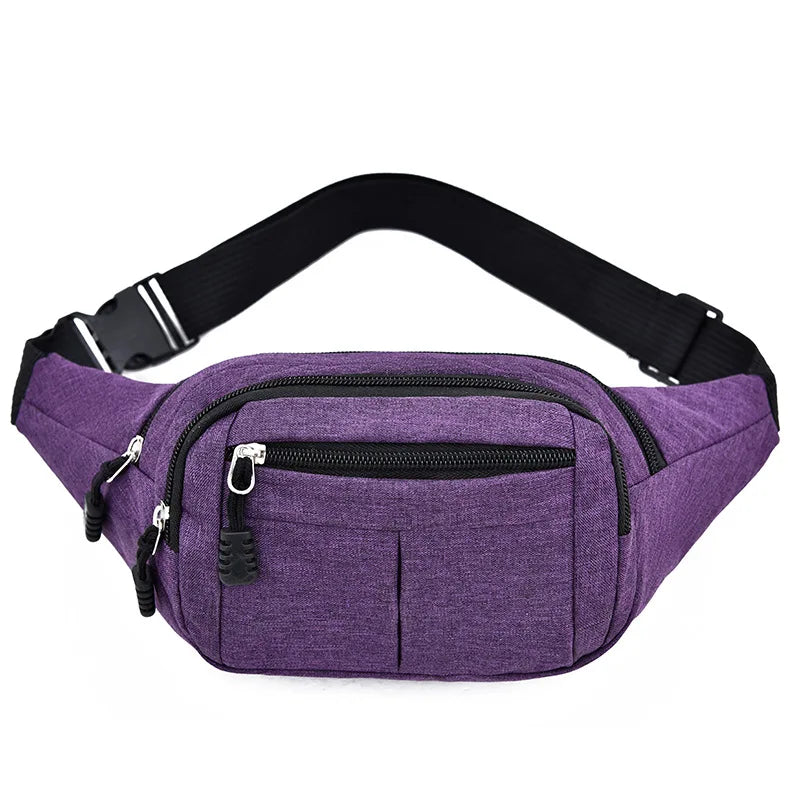 Men's Breast Package Waterproof Outdoor Sports Bag Canvas Pouch Korean-style Waist Bag Fanny Pouch Crossbody Male Banana Bag