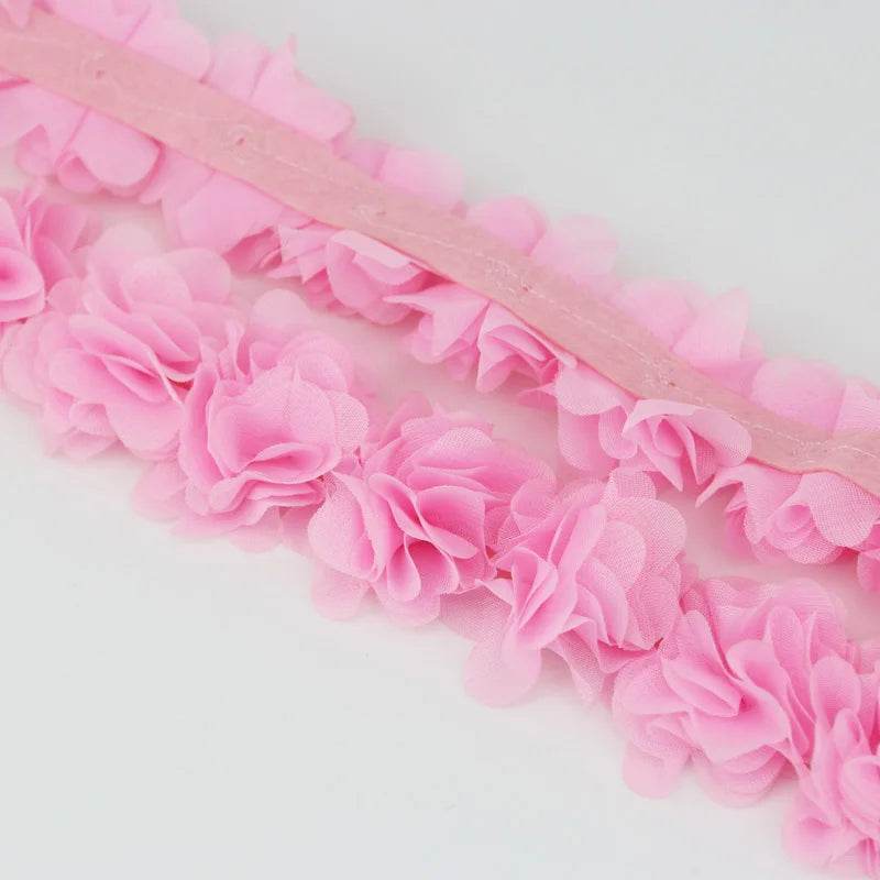 (1 meter) Chiffon lace fabric Webbing Decoration flower gift ribbons crafts Non-woven fabrics base - P12 Hub Europe