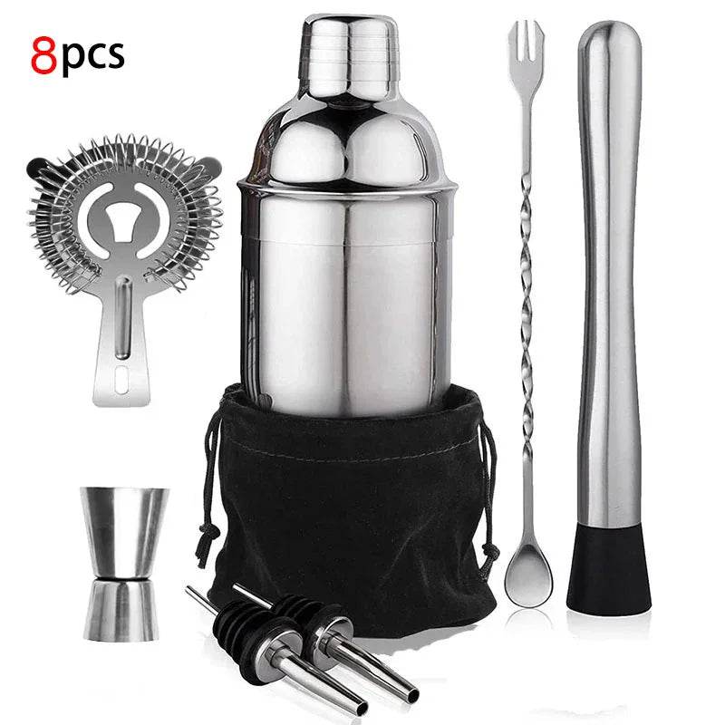 UPORS Stainless Steel Cocktail Shaker Mixer Wine Martini Boston Shaker For Bartender Drink Party Bar Tools 550ML/750ML - P12 Hub Europe