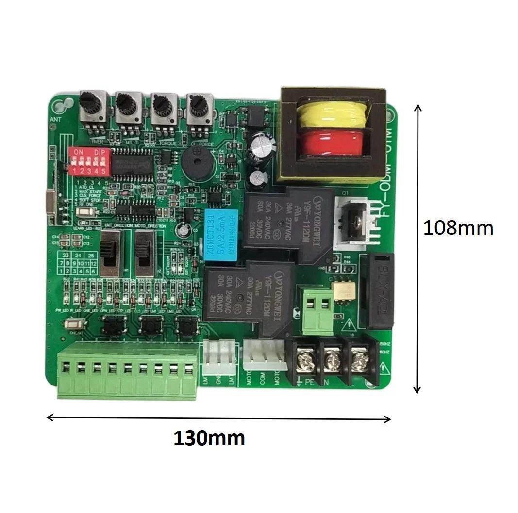 Control Board Sliding Gate 220V/110V Bluetooth, 433MHz Remote, Slow Stop - P12 Hub Europe
