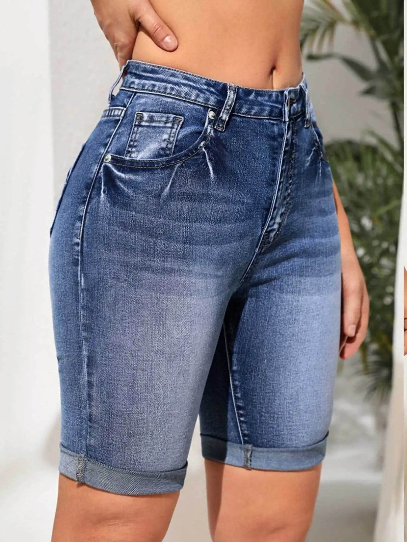 Summer High Waist Curled Shorts - P12 Hub Europe