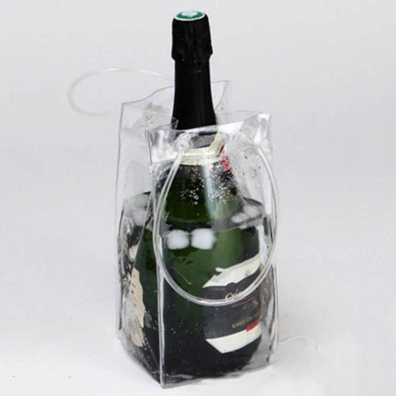 Ice Bag Wine Beer Champagne Bucket Drink Bottle Cooler Chiller Foldable Carrier PVC Ice Wine Bag Picnic Ice Wine Utensils - P12 Hub Europe