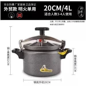 Mini Pressure Cooker Small Pressure Cooker Household Commercial Gas Open Flame Universal 2-3 People Use Cooker Aluminium Cooking