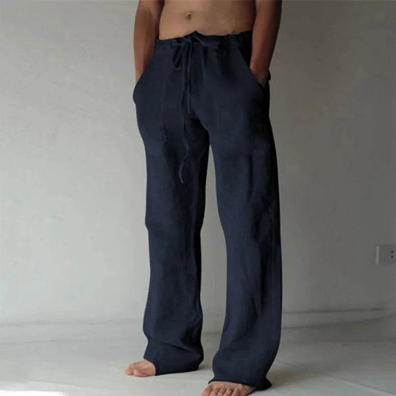 Men's Loose Linen Pants - P12 Hub Europe