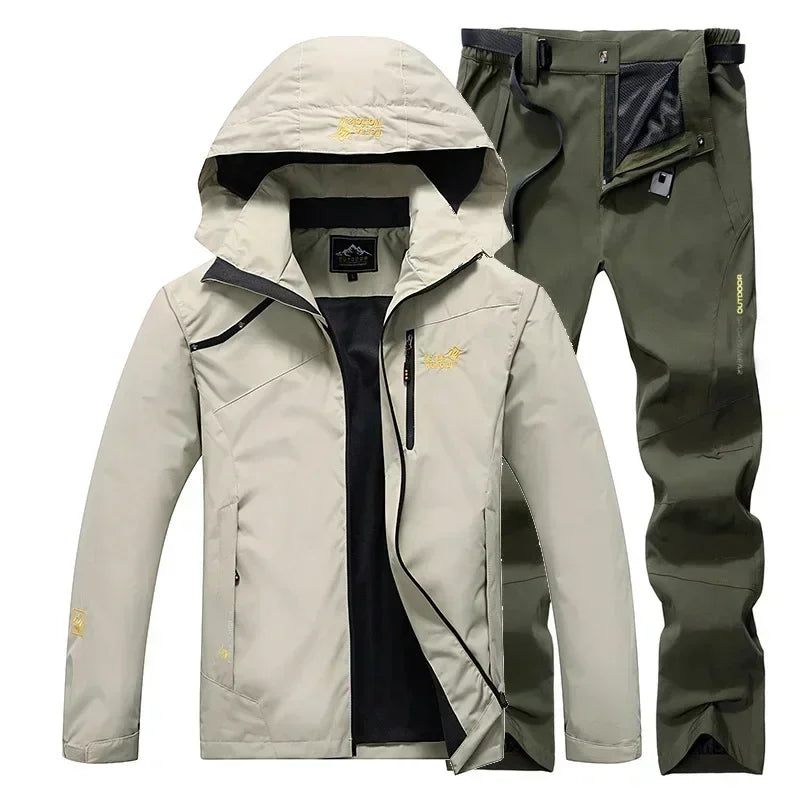 New Spring Autumn Waterproof Windproof Fishing Suit Set Thin Hooded Fishing Jacket Breathable Quick Dry Fishing Clothes
