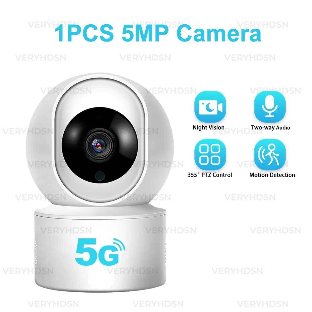 Camera 5MP 5G WiFi AI Detect, Tracking, Color Night, Audio - P12 Hub Europe