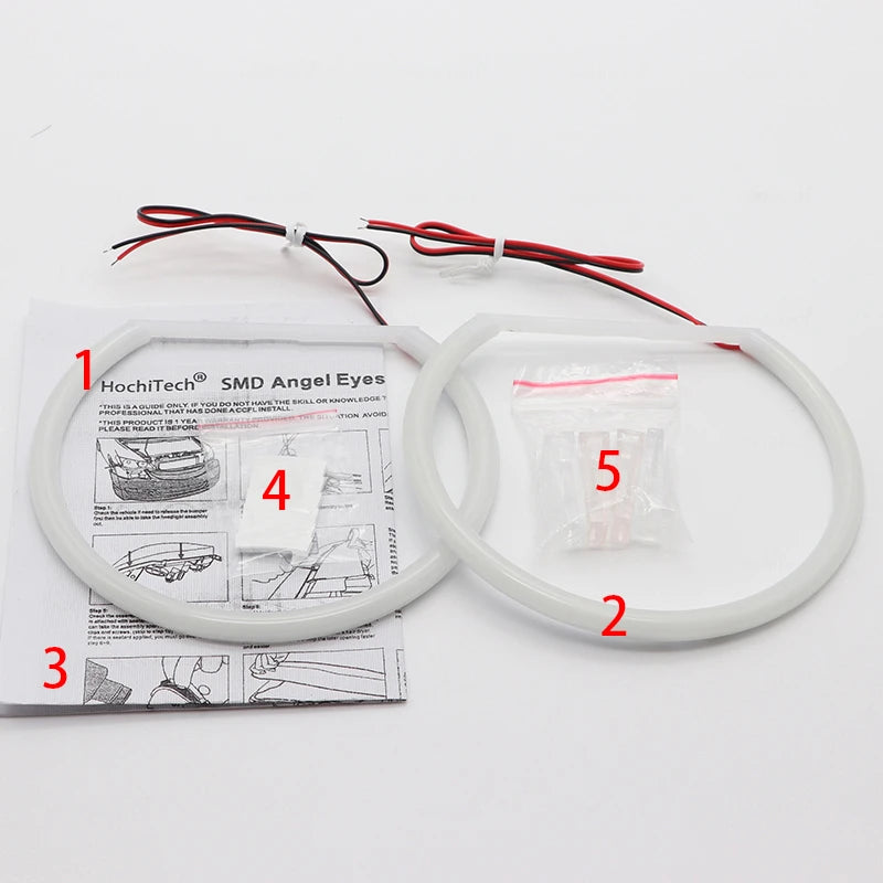 2 Years Warranty Cotton 6000K White LED Angel Eye Rings Light Kits for Ford Mustang 2013 2014 Car Accessories