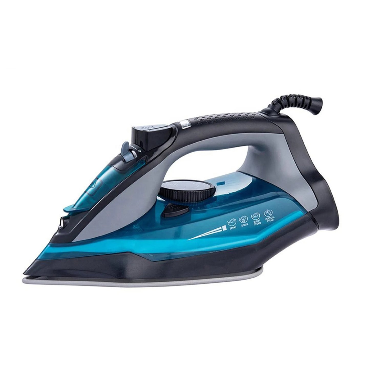 Steam Iron for Clothes Rapid Heating, 2200W Iron with Non-Stick Ceramic Soleplate, Auto-Off, Burst of Steam, Self-Cleaning