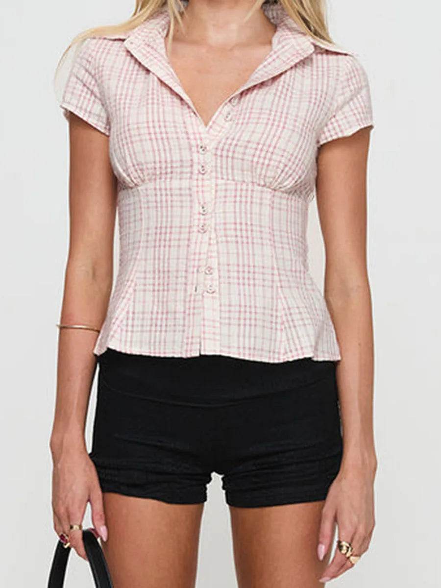 Women's Plaid Summer Shirt - P12 Hub Europe