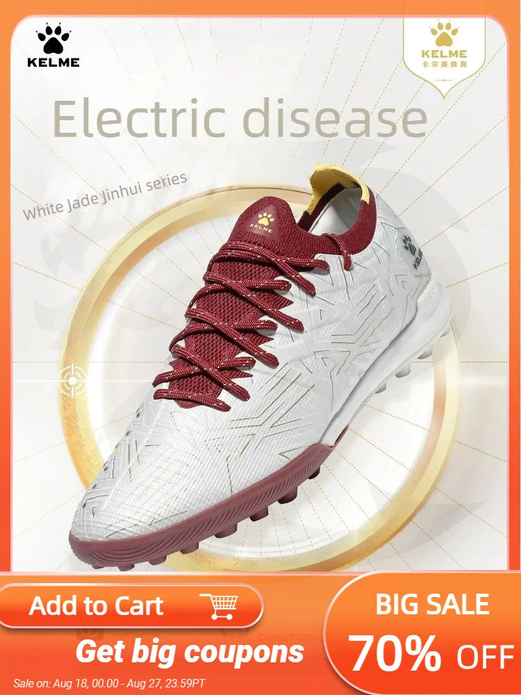KELME Adult Football Shoes Futsal Football Boot Artificial Turf Professional Carbon Plate TF Match Trainin Soccer shoes