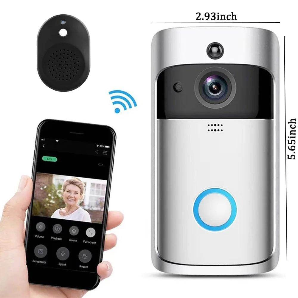 Video Doorbell 720P WiFi 160° View, Night Vision, App Control - P12 Hub Europe