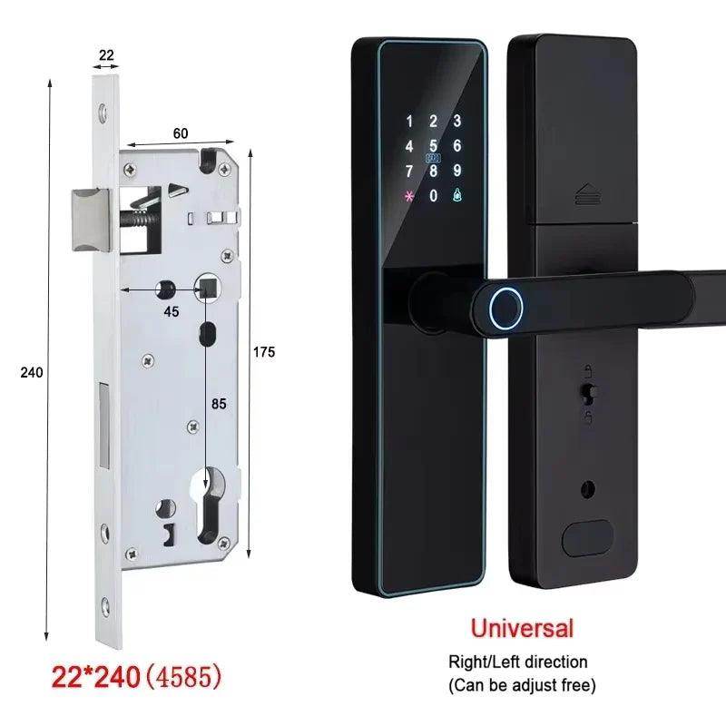 Fingerprint Door Lock | App, Remote, Handle, Card, Code - P12 Hub Europe