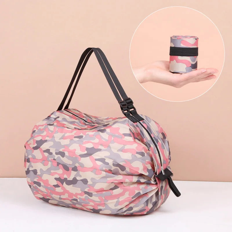 Foldable Storage Bag With Handle Portable Travel Camouflage Handbags 2024 New Large Capacity Shopping Bag High Quality