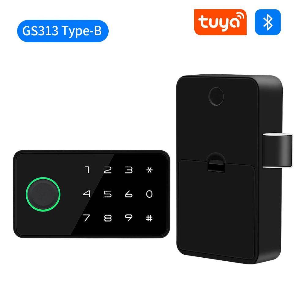 Fingerprint Cabinet Lock Invisible, Keyless, App, Card, Drawer Lock - P12 Hub Europe