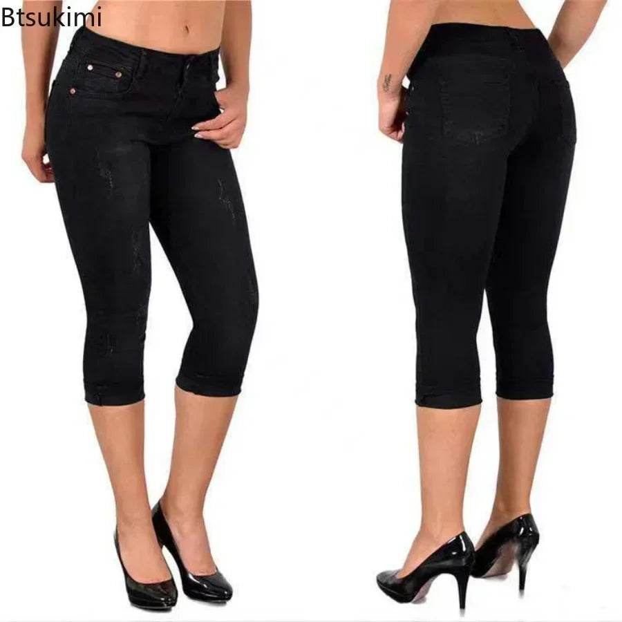 Skinny Denim Capri Pants - P12 Hub Europe